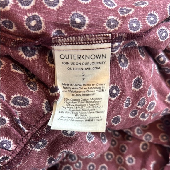 Outerknown Stardust Floral Ruffle Midi Dress in Purple Size Small - Picture 9 of 11